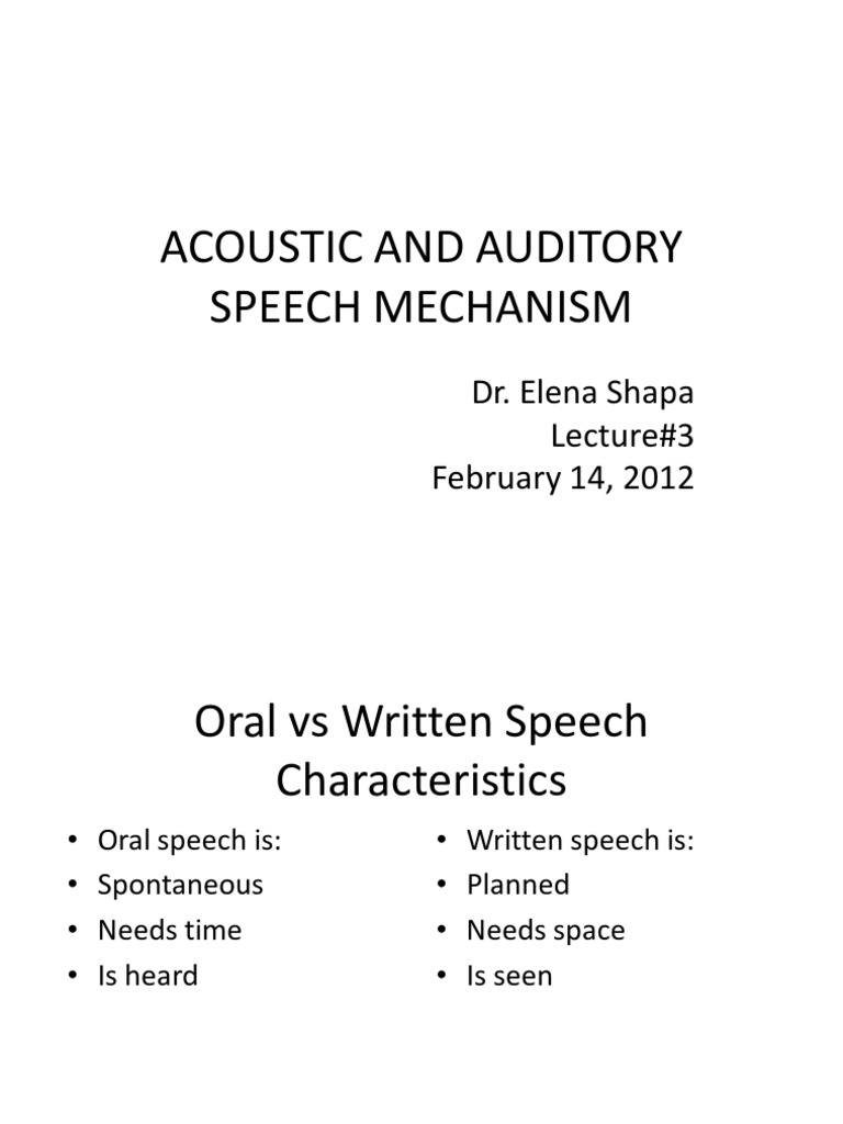 Lecture 3 Acoustic Auditory Phonetics | PDF