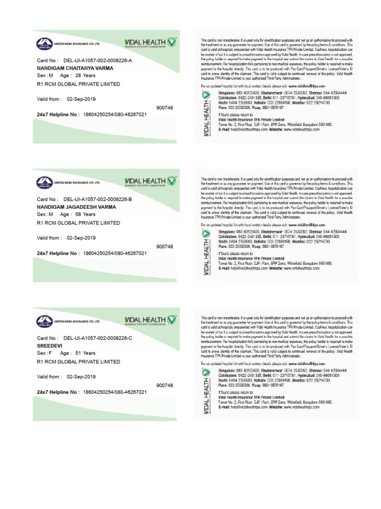 R1 RCM Global ID Cards | PDF