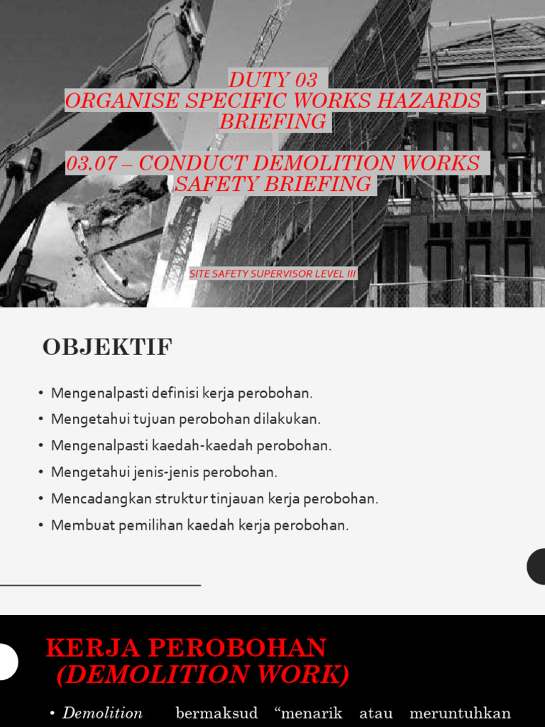 Duty 03 - 03.07 - Demolition Work | PDF
