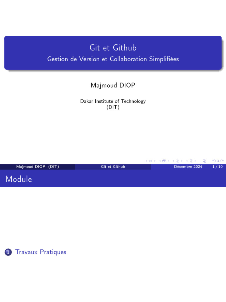 Introduction à Git et GitHub avec Python | PDF | Environnement de ...