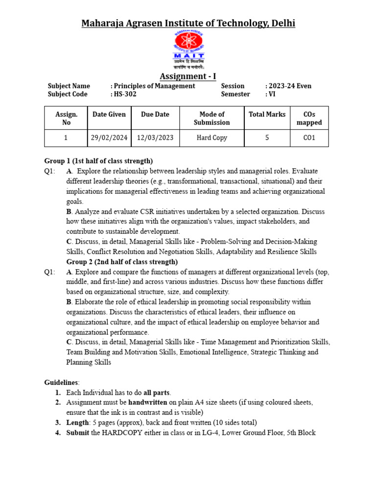 Pom assignment 1 pdf