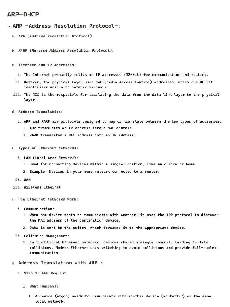ARP and DHCP Address Resolution Guide | PDF | Ip Address | Computer Network