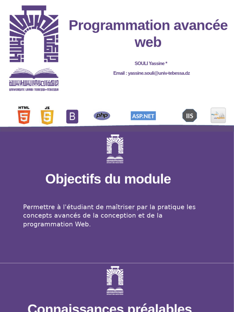 Cours de Programmation Web Avancée | PDF | Programmation web | Internet