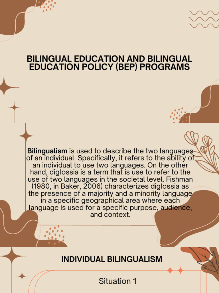 Bilingual Education and The Bilingual Education Policy Bed in The ...
