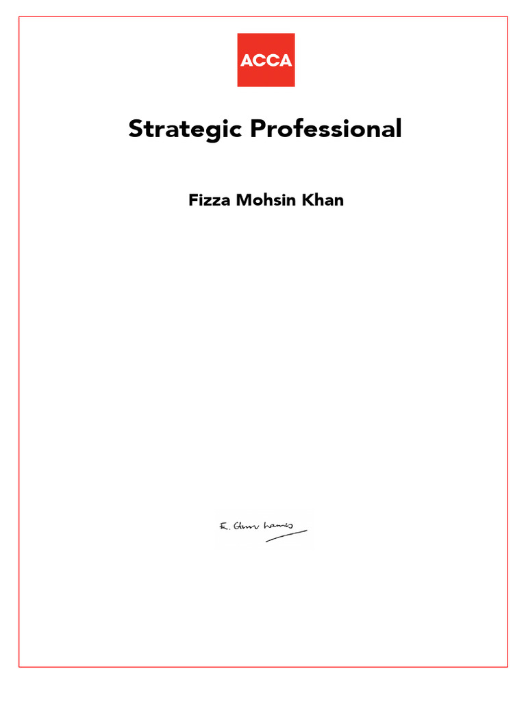 ACCA Strategic Professional Certificate | PDF
