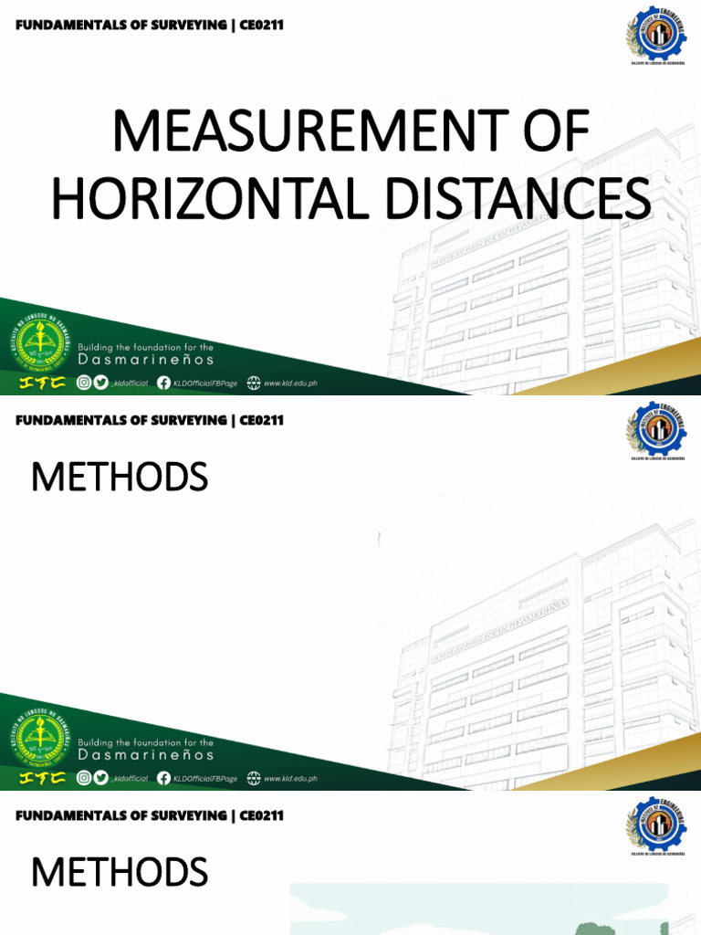 Horizontal Distance Measurement Methods | PDF | Surveying | Slope