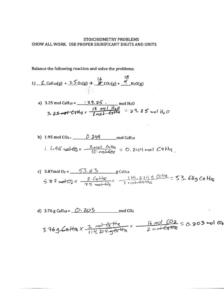 Chem Stoichiometry | PDF