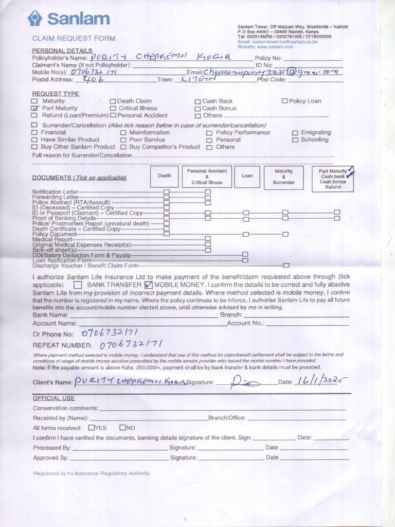 claim form0002 | PDF