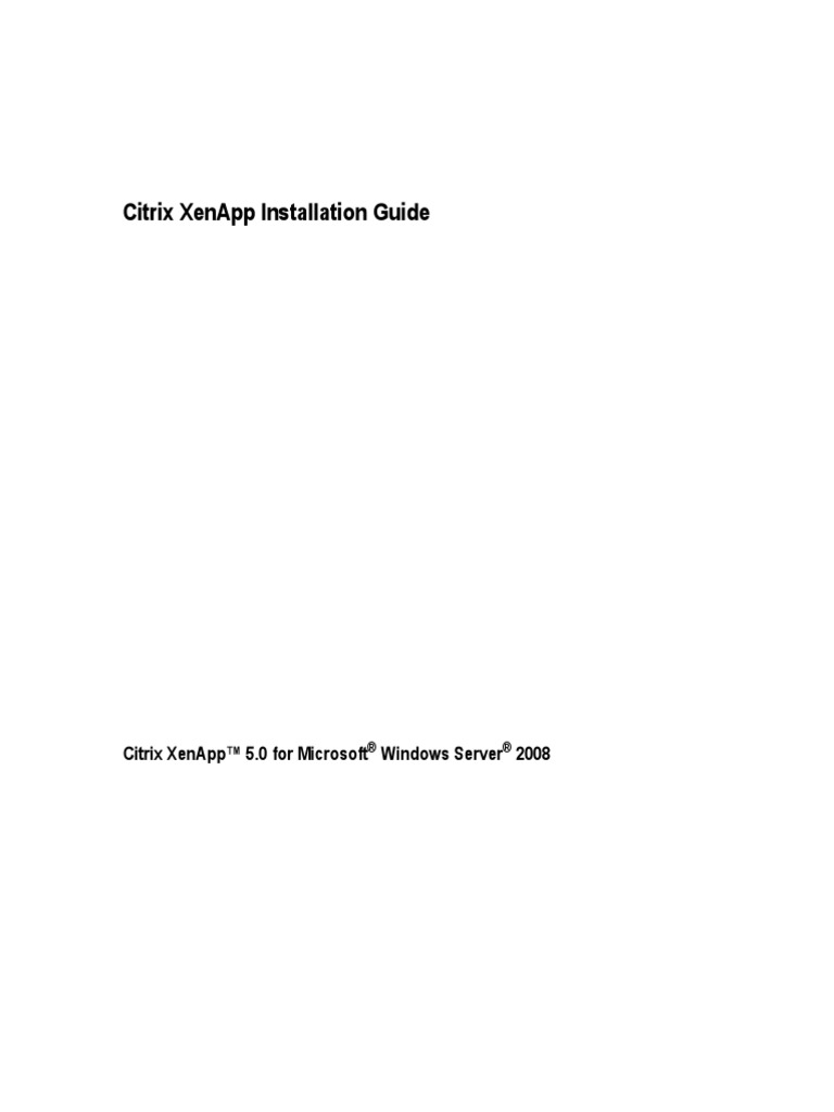 XenApp Installation Guide | PDF