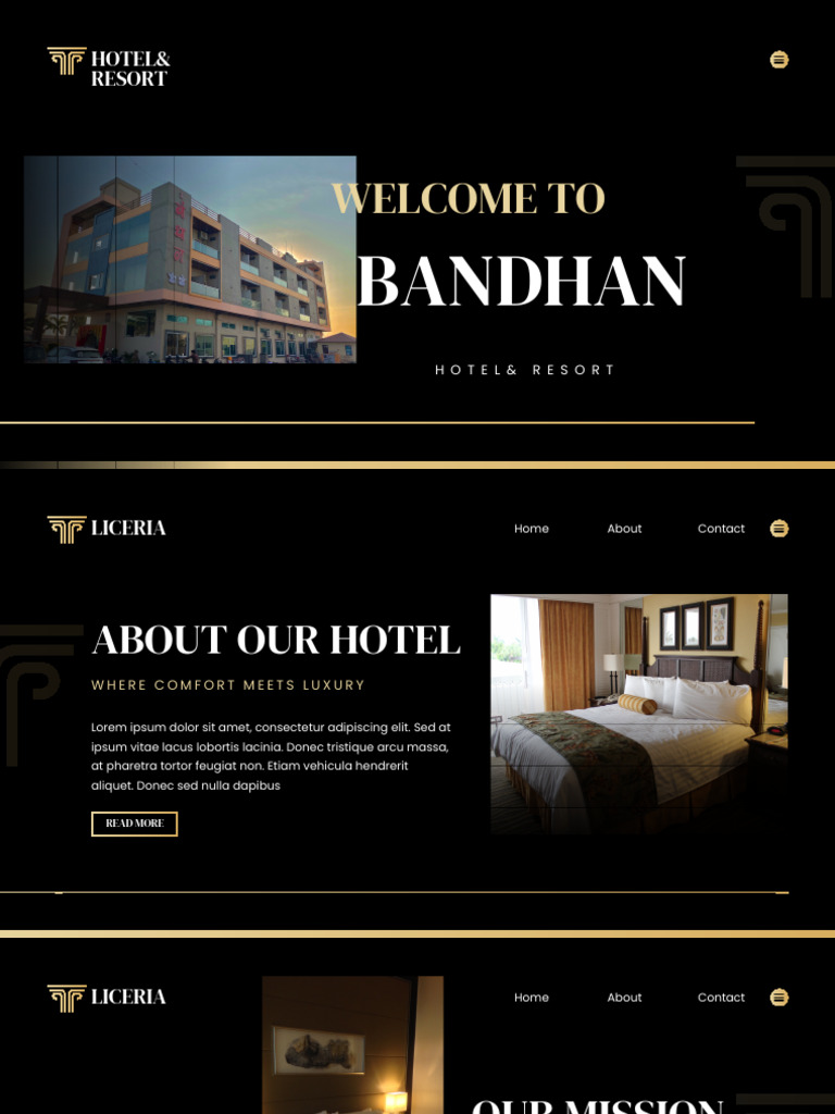 Black Gold Elegant Luxury Hotel Presentation | PDF | Hospitality ...