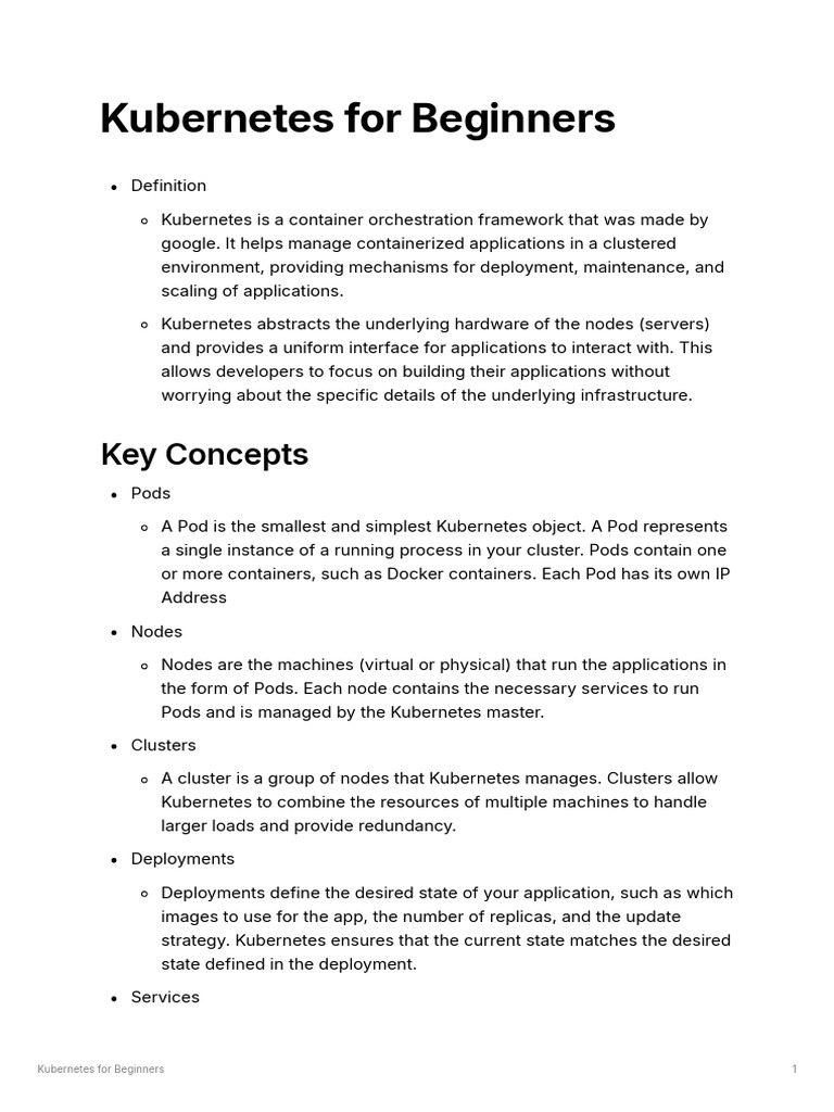 Kubernetes Basics for Beginners | PDF | Database Transaction | Acid