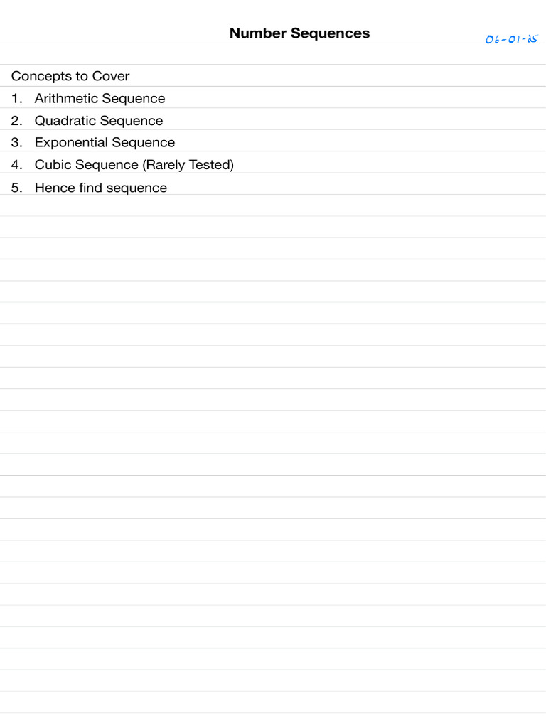 Understanding Number Sequences | PDF | Numbers | Mathematical Concepts