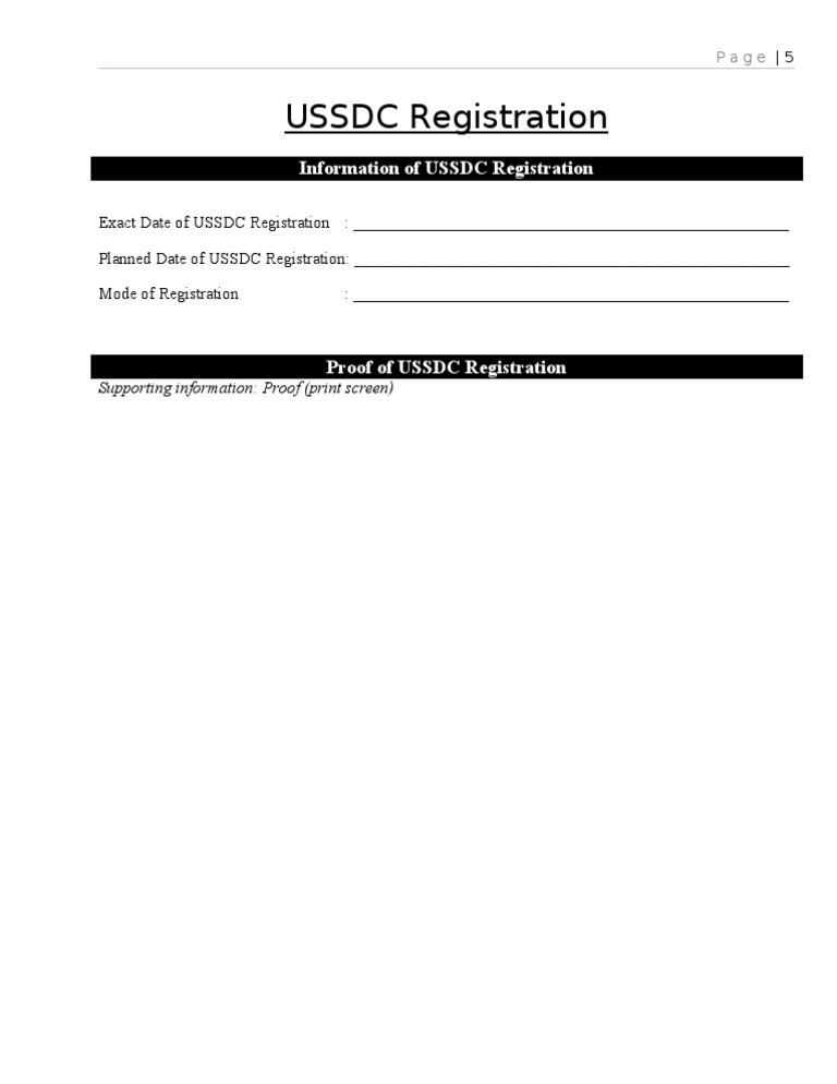 USSDC Registration Details | PDF