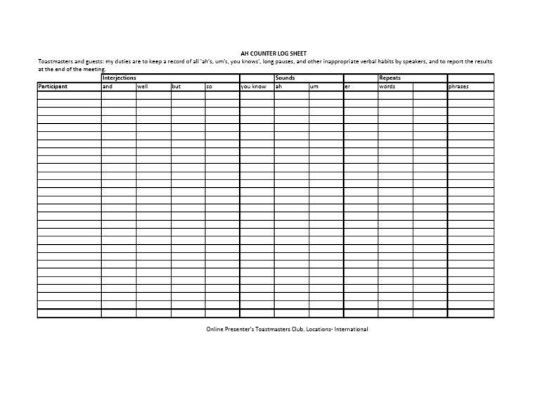 AhCounterSheet MTC | PDF