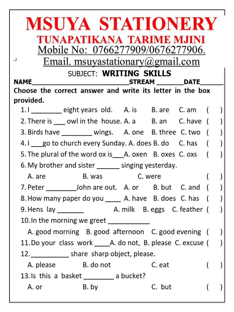 GRADE 2 WRITING | PDF