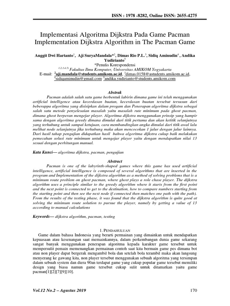 Implementasi Algoritma Dijkstra Pada Gam Dfe9fe54 | PDF