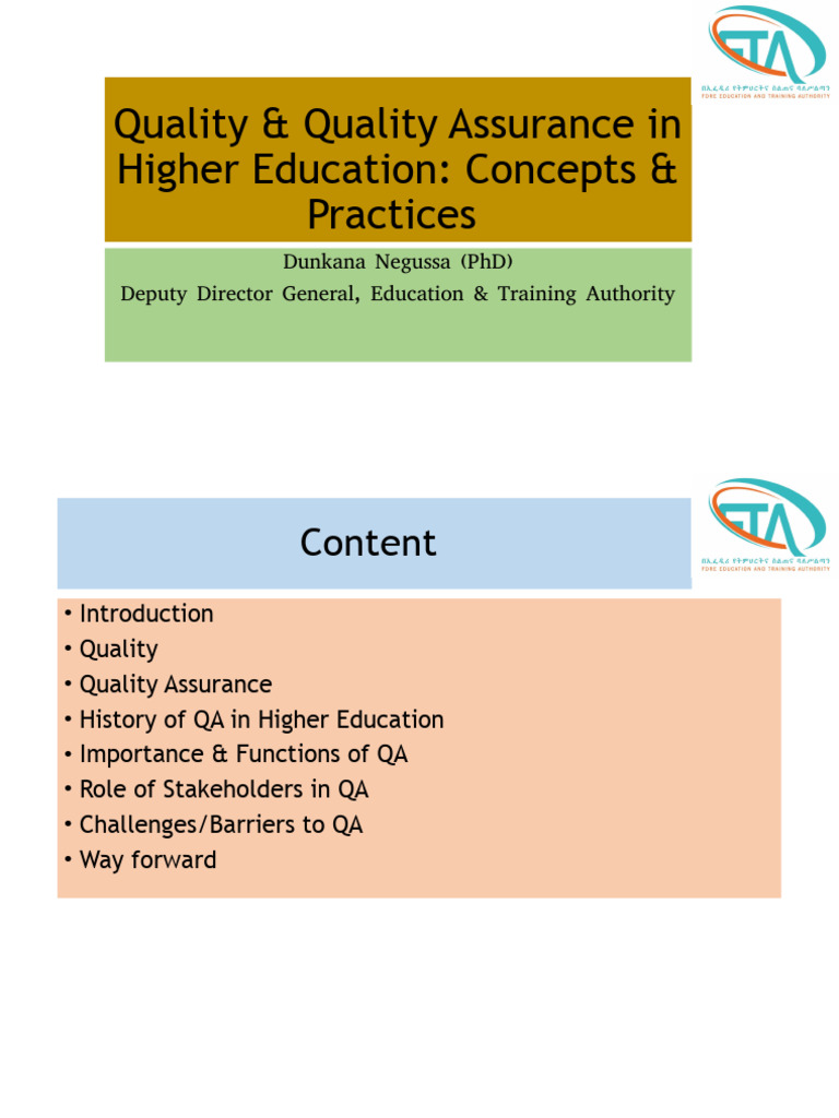 Quality Assurance in Higher Education | PDF | Quality Assurance ...
