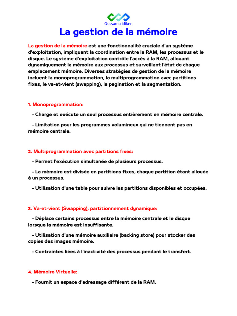 Mémoire | PDF