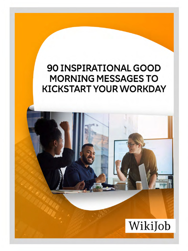 Inspirational Morning Messages for Work | PDF | Psychology | Priming ...