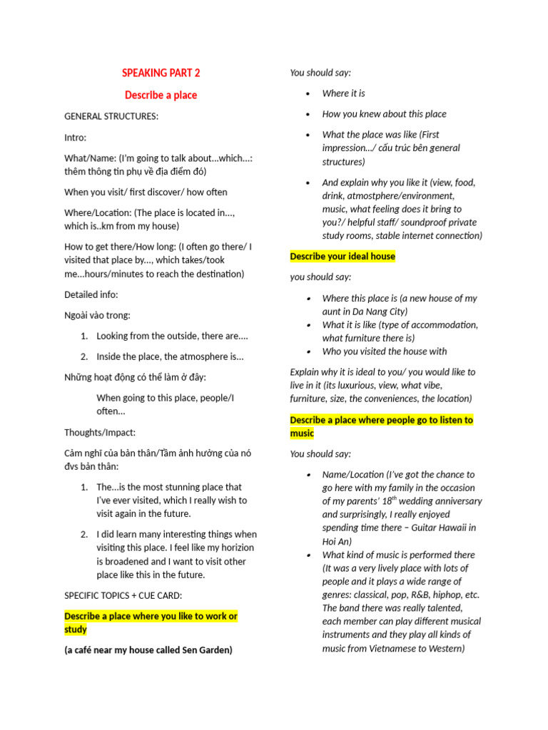 Speaking Part 2 | PDF