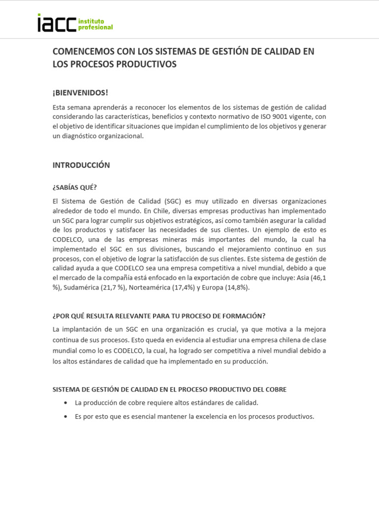 Sistemas de Gestión de Calidad ISO 9001 | PDF | Sistema de manejo de ...