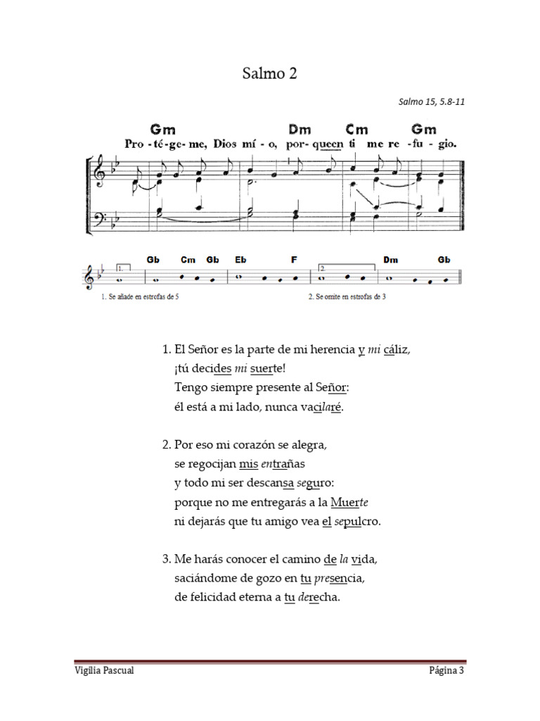 Salmo 15: Herencia y Gozo Eterno | PDF