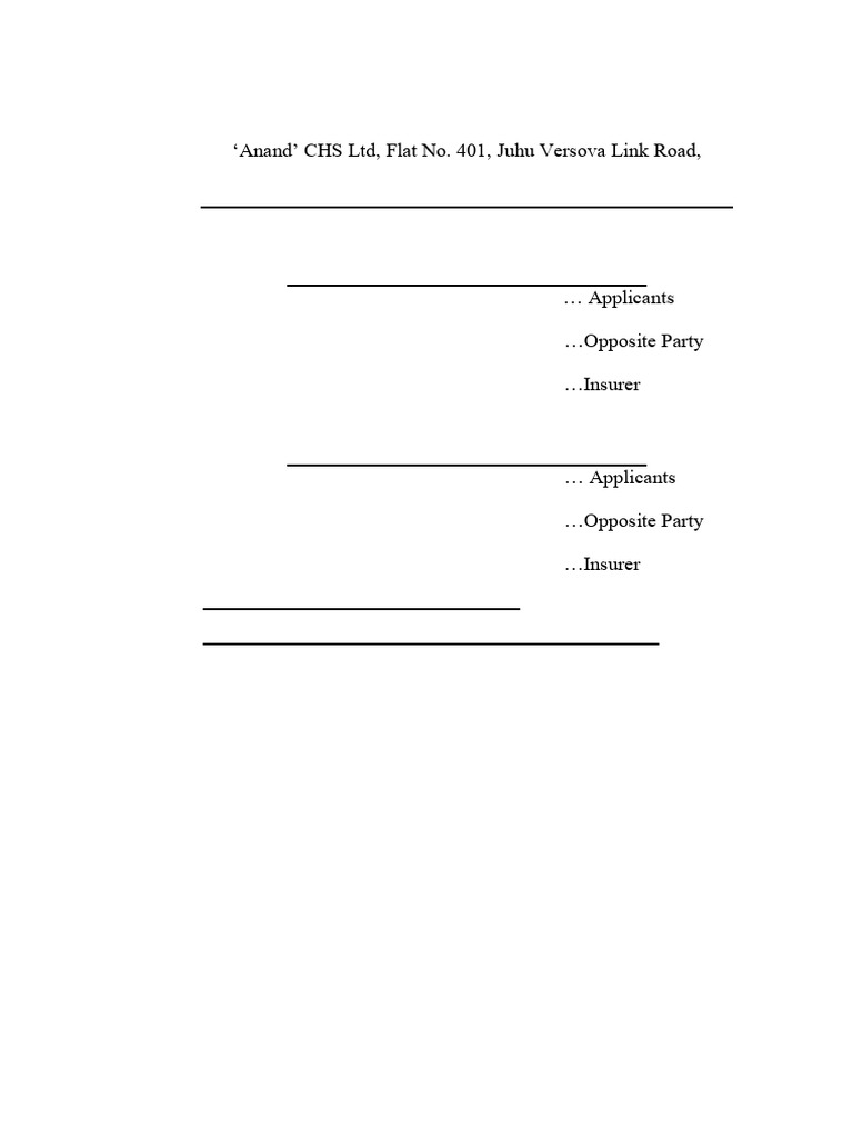 MACT Applications for Accident Claims | PDF
