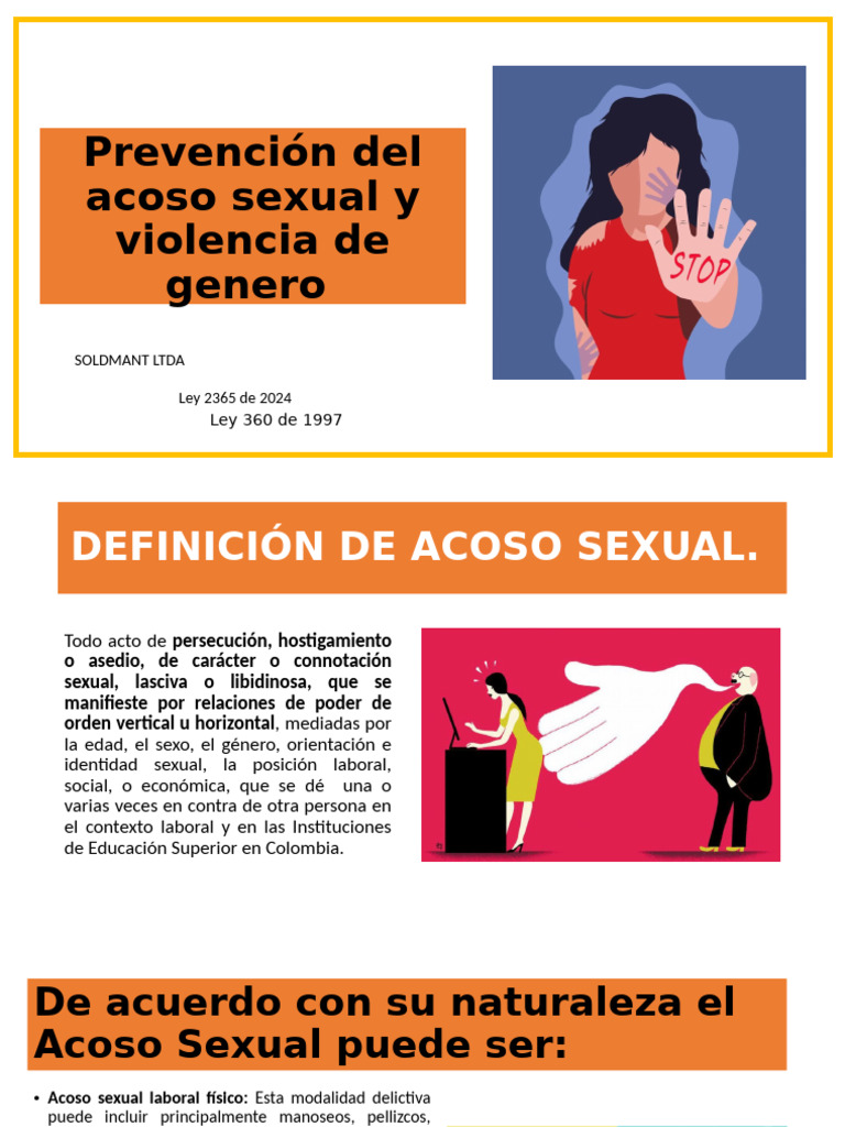 Prevención del Acoso Sexual y Violencia de Género | PDF | Acoso sexual ...