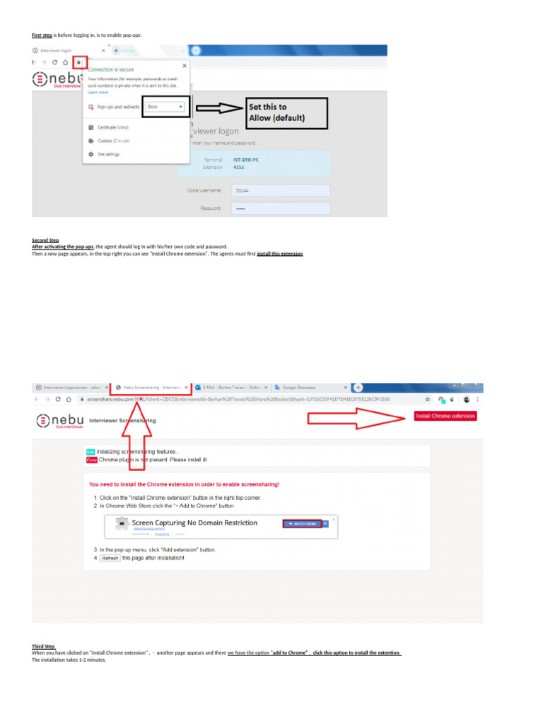 Screensharing Instructions For Homeworkers | PDF