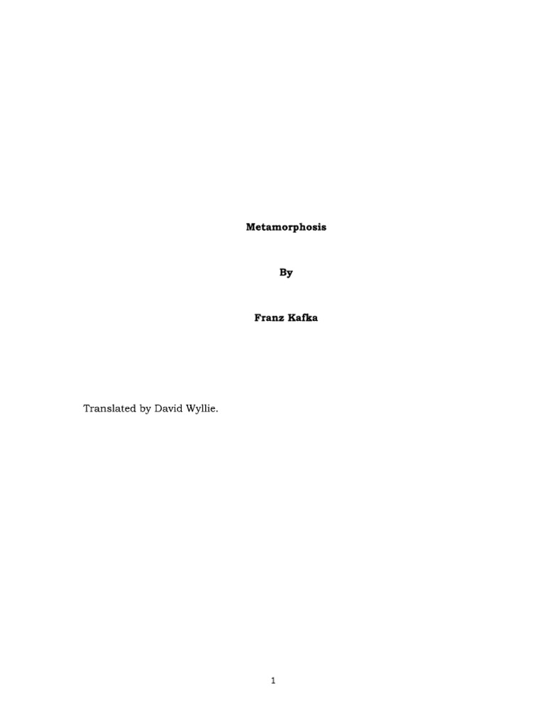 Metamorphis Is | PDF