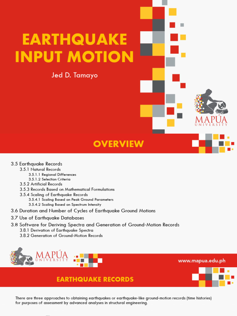 Earthquake Ground Motion Analysis Techniques | PDF | Earthquakes ...