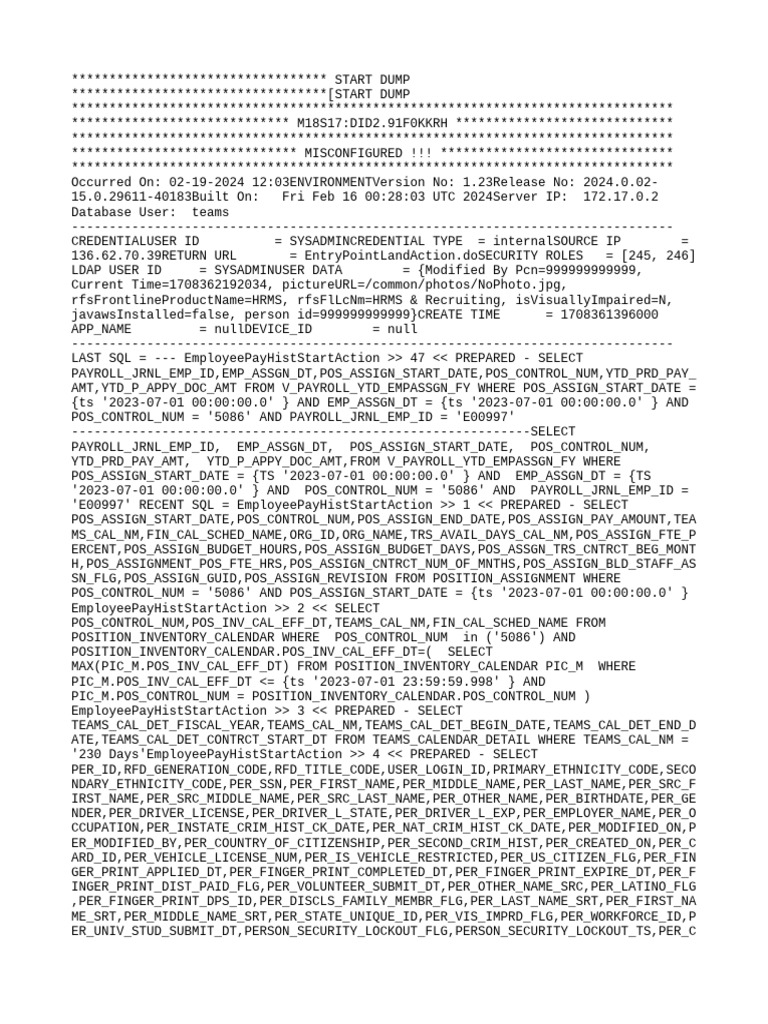 System Misconfiguration Alert | PDF | Data Management | Databases
