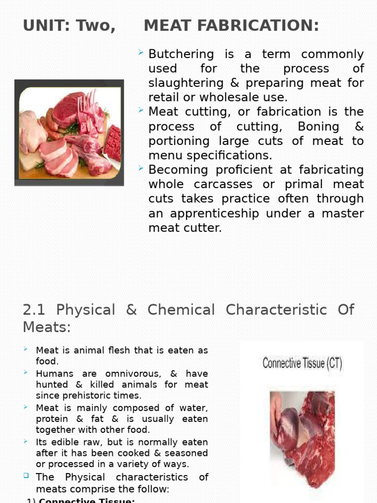 Meat Fabrication and Slaughtering Process | PDF | Meat | Lamb And Mutton