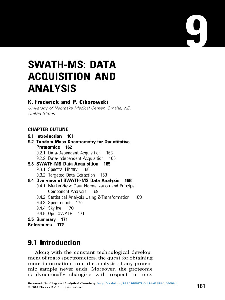 SWATH-MS Data Acquisition Guide | PDF | Tandem Mass Spectrometry | Mass ...