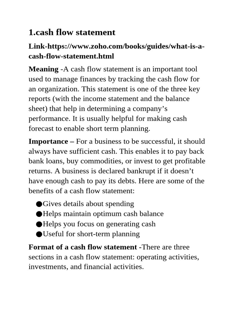 Understanding Cash Flow Statements | PDF | Income Statement | Balance Sheet