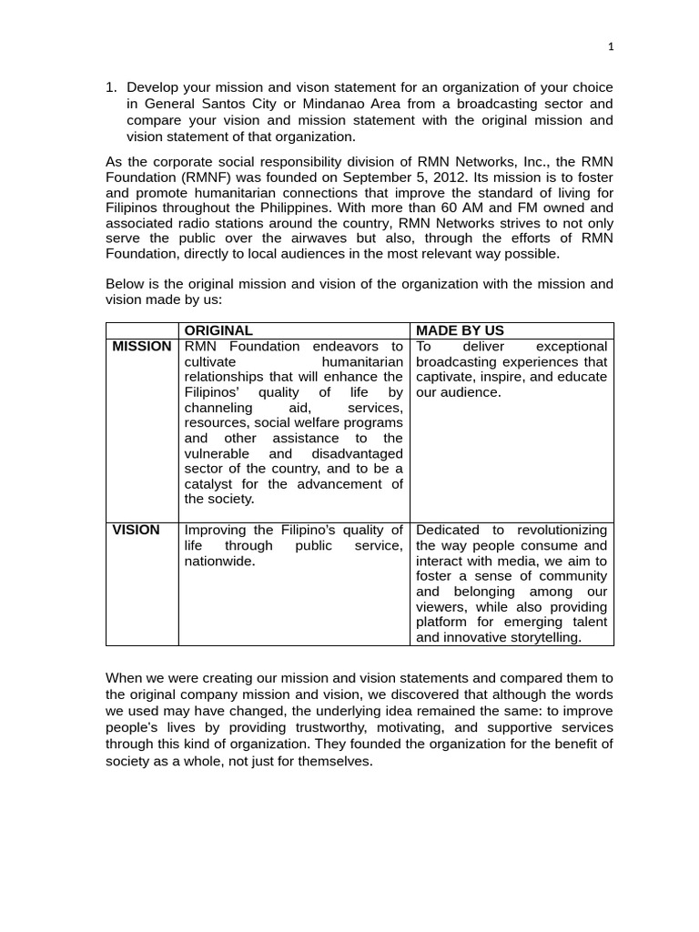 Enhancing Organizational Mission and Strategy | PDF | Strategic ...