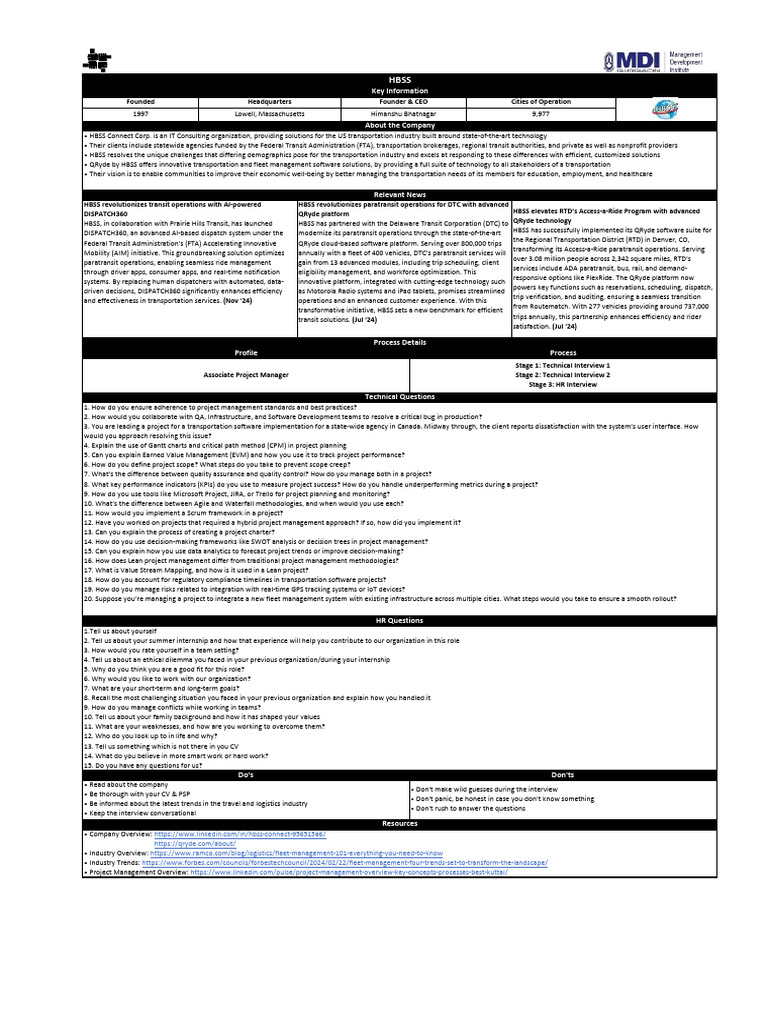 HBSS Enhances Transit with QRyde Solutions | PDF | Project Management ...