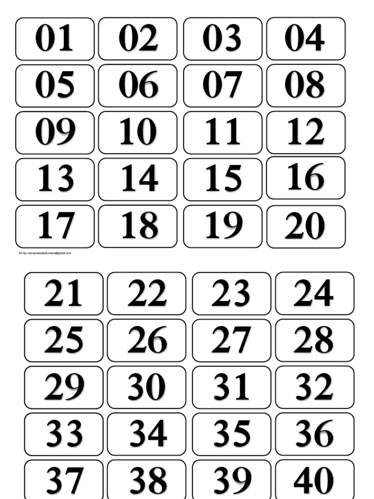 1 To 100 Counting Numbers | PDF