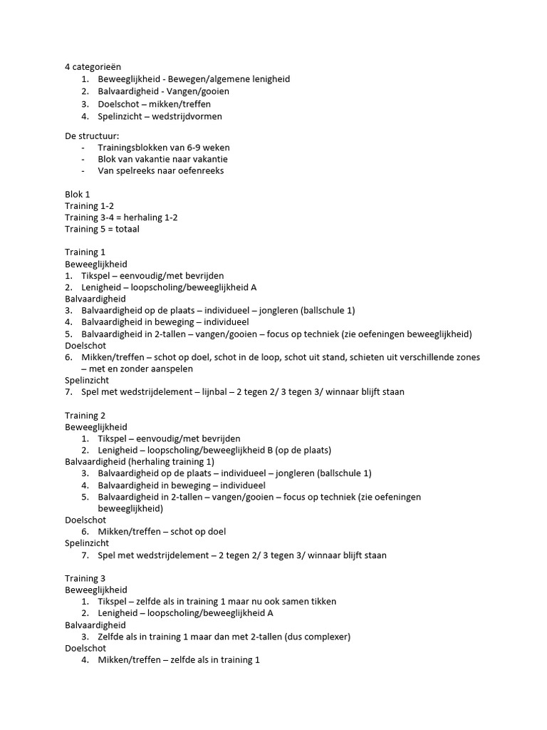 Team Handball - Training Semester 1 | PDF