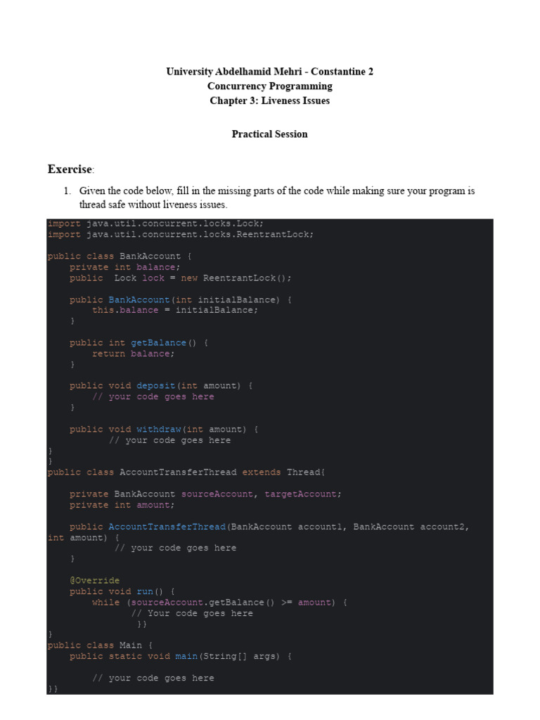 Liveness Issues in Concurrency Programming | PDF