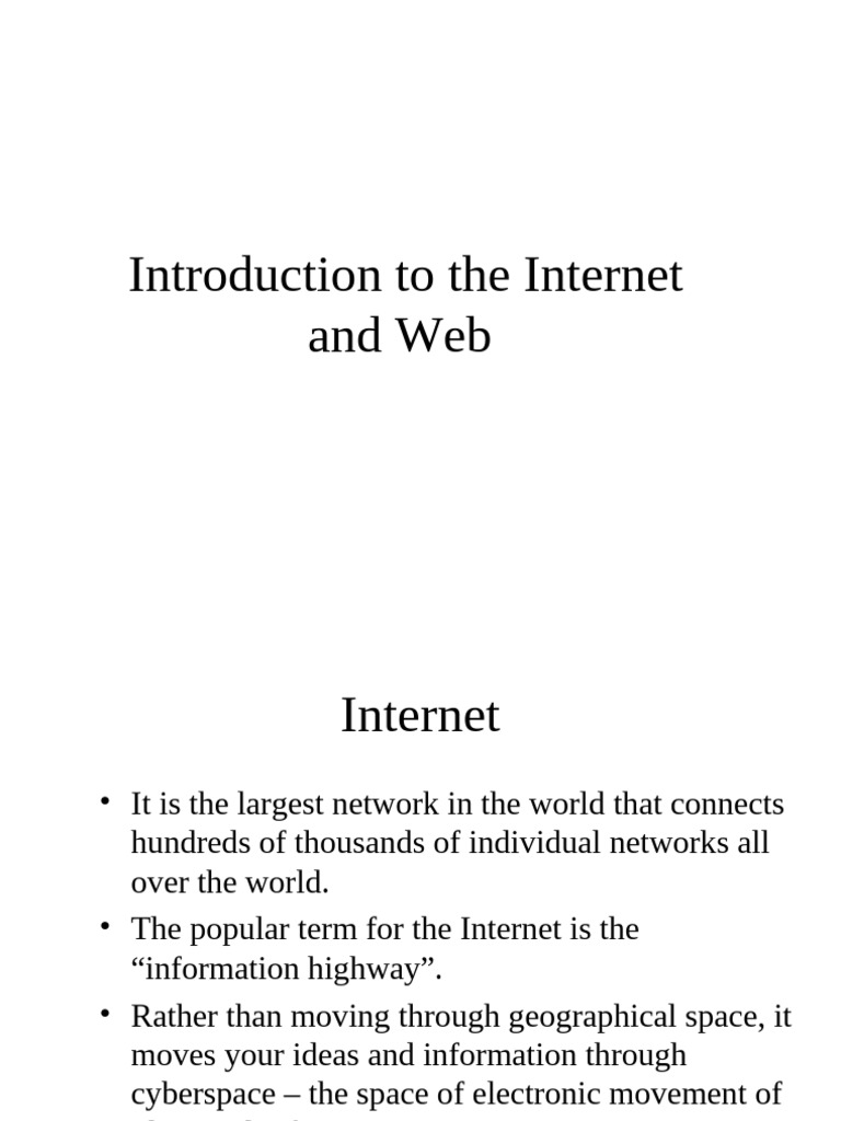 Internet and Web Basics Explained | PDF | World Wide Web | Internet & Web