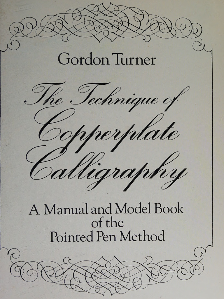 Gordon Turner: A Manual and Model Book Pointed Pen Method | PDF ...