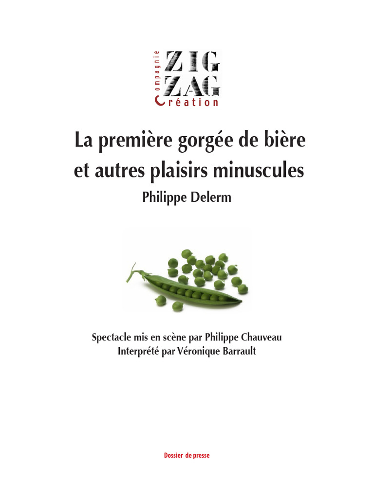 La Première Gorgée de Bière : Spectacle | PDF | Poésie | Beauté
