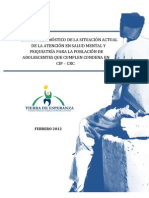 Informe Final Estudio Diagnóstico Salud Mental Adolescentes Infractores de Ley Privados de Libertad SENAME - Tierra Esperanza (Febrero 2012)