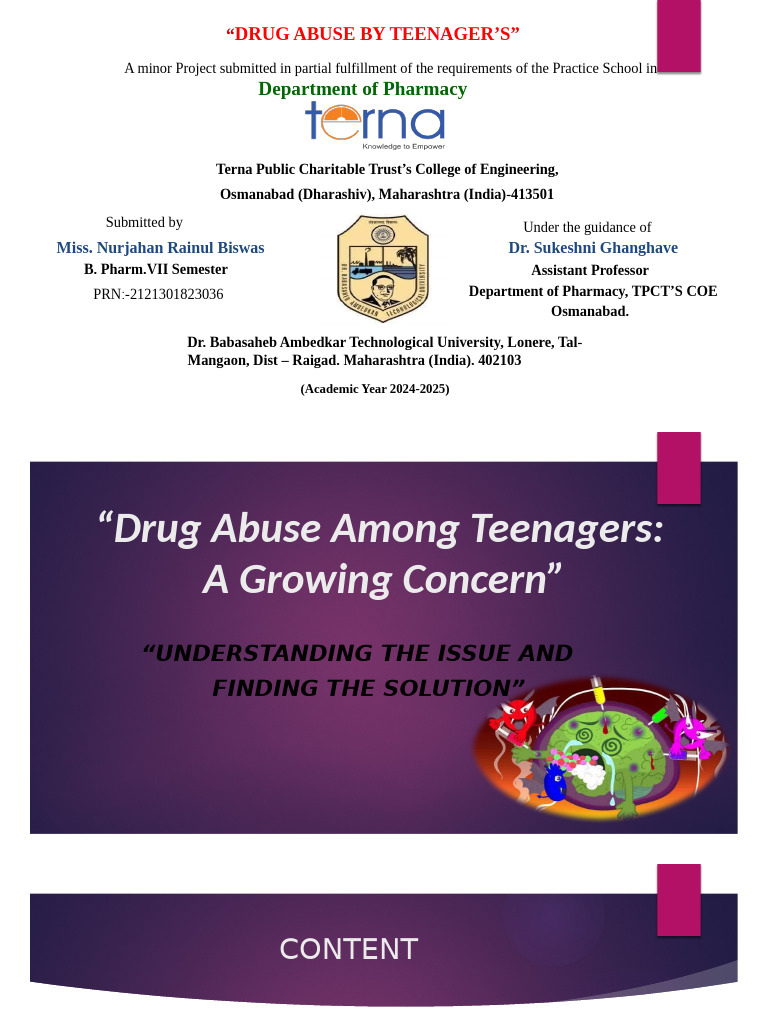 Teen Drug Abuse: Causes and Solutions | PDF | Substance Abuse | Adolescence