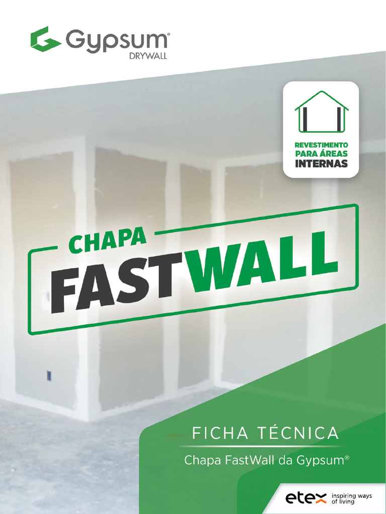Chapas FastWall Gypsum® para Revestimento | PDF | Gesso | Desperdício