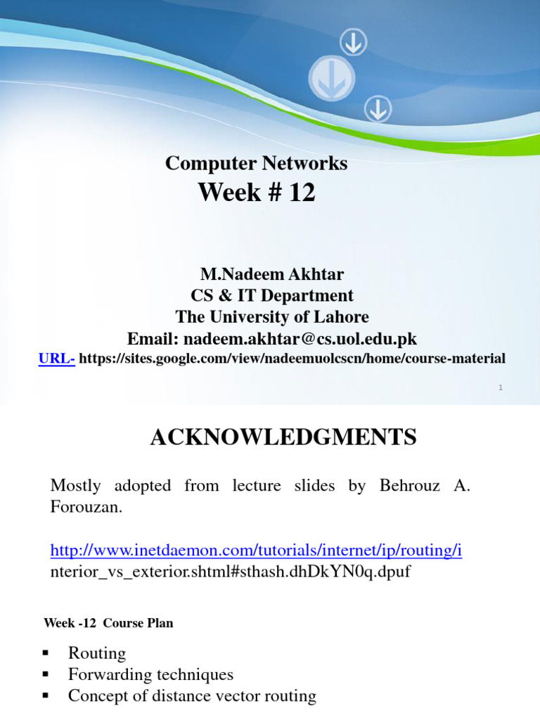 Computer Networks: Routing Techniques | PDF | Routing | Computer Network