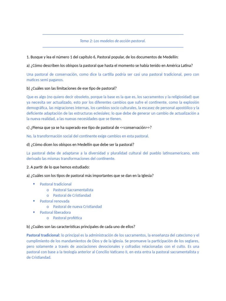 La Pastoral Hacia El Reino de Dios Tema2 | PDF | Iglesia Católica | Laicado