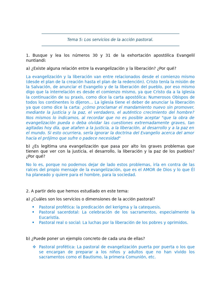 La Pastoral Hacia El Reino de Dios Tema5 | PDF | Cristo (título ...