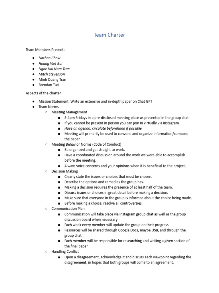 COGS 100 Group Charter | PDF | Social Psychology